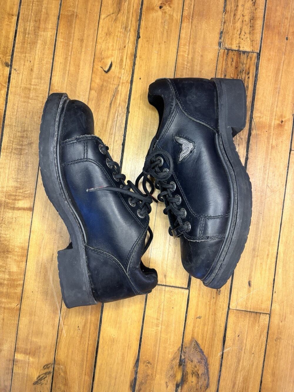 Thorogood Women's Work Safety Boots Low Top Black Lace Up Size 6.5 Work Boots